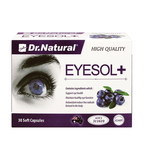 Dr Natural Eyesol+ Lutein Billberry Eye Health 30' 90'120's Natural Ingredient - Picture 5 of 7