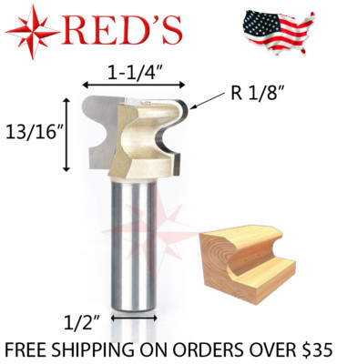 Tideway Carbide Pro LC15032008 1-1/4'' Double Curve Finger 1/2'' shank router bit