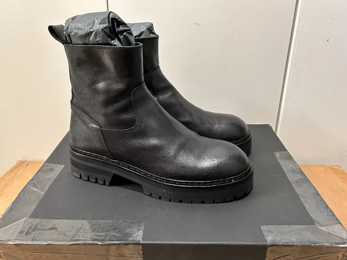 Ann demeulemeester leather ankle boots hot sale