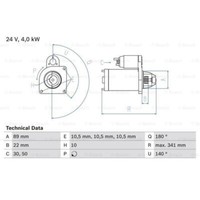 Bosch Anlasser Starter 4Kw 0 986 017 880