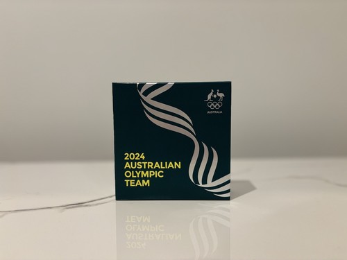 Equipo Olímpico Australiano 2024 $5 1oz Moneda Condenada Plata Fina Prueba ✅ EN MANO - Imagen 4 de 15
