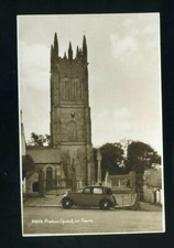 PROBUS near Truro  Cornwall   The Chuch with CAR Parked outside RP