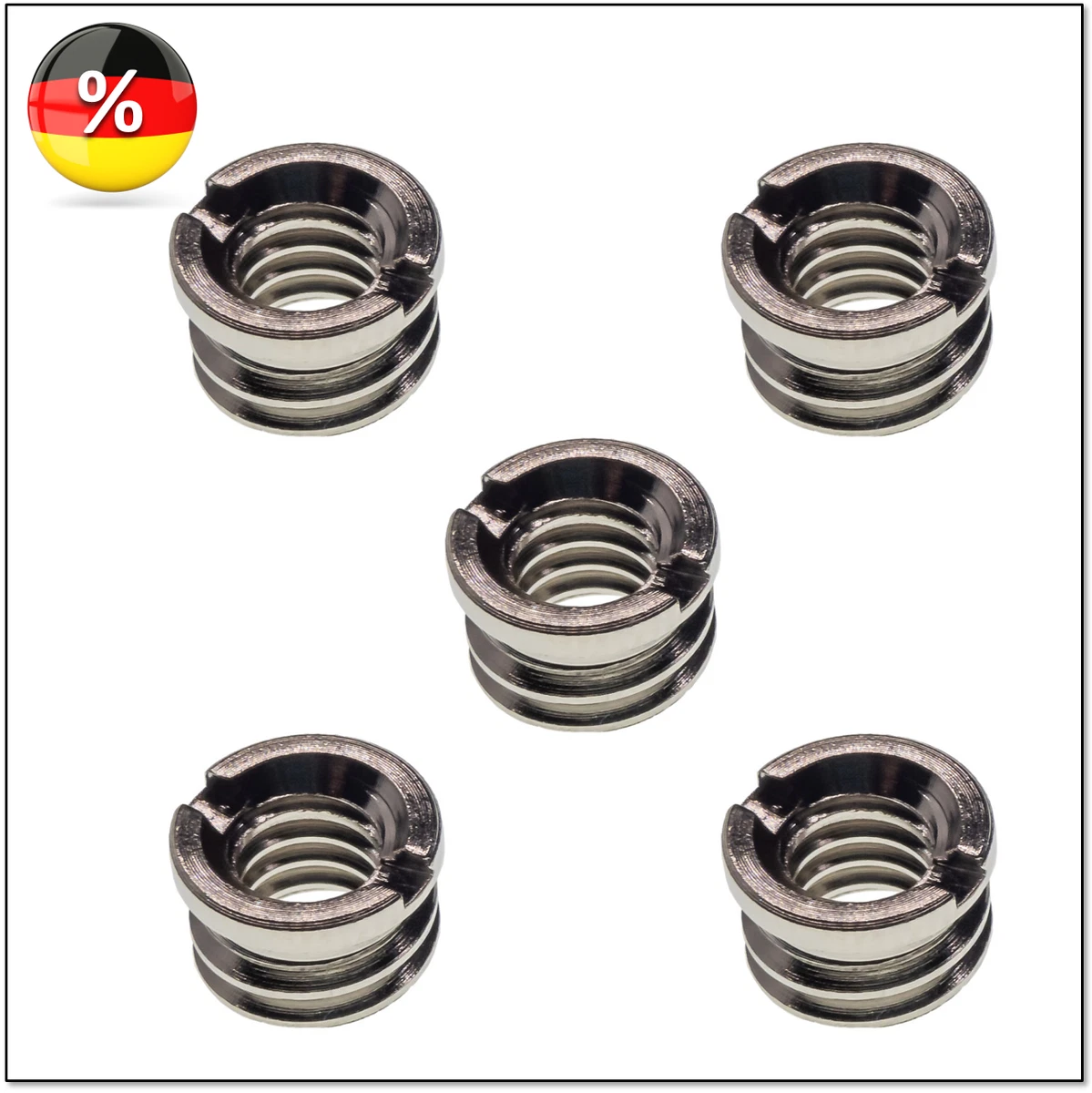LUORNG 1/4 Zoll Stativschraube, 2 Stück, 1/4 Zoll-20 Edelstahl, D-Schaft, D- Ring Für Kamera, Camcorder, Stativ, Einbeinstativ, QR- Schnellwechselplatte, Montageschraube, Schwarz