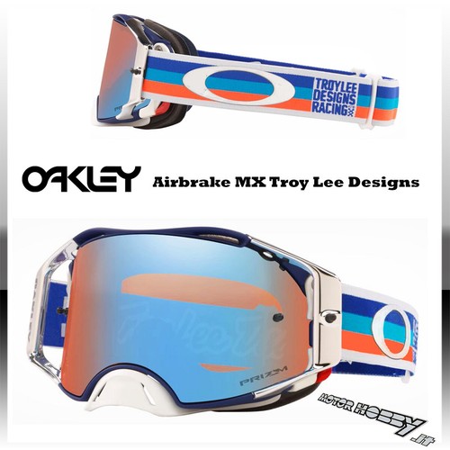 MASCHERA CROSS OAKLEY AIRBRAKE MX TLD PREMIX NAVY ORANGE-LENTE PRIZM MX  SAPPHIRE | eBay
