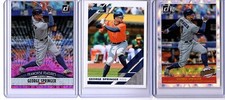 GEORGE SPRINGER 2019 DONRUSS FRANCHISE FEATURES & HIGHLIGHTS #/999 & BASE 65