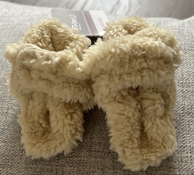 Zutano 'Oat' Tan/Beige Gripper Booties Unisex Baby Size 3M NEW