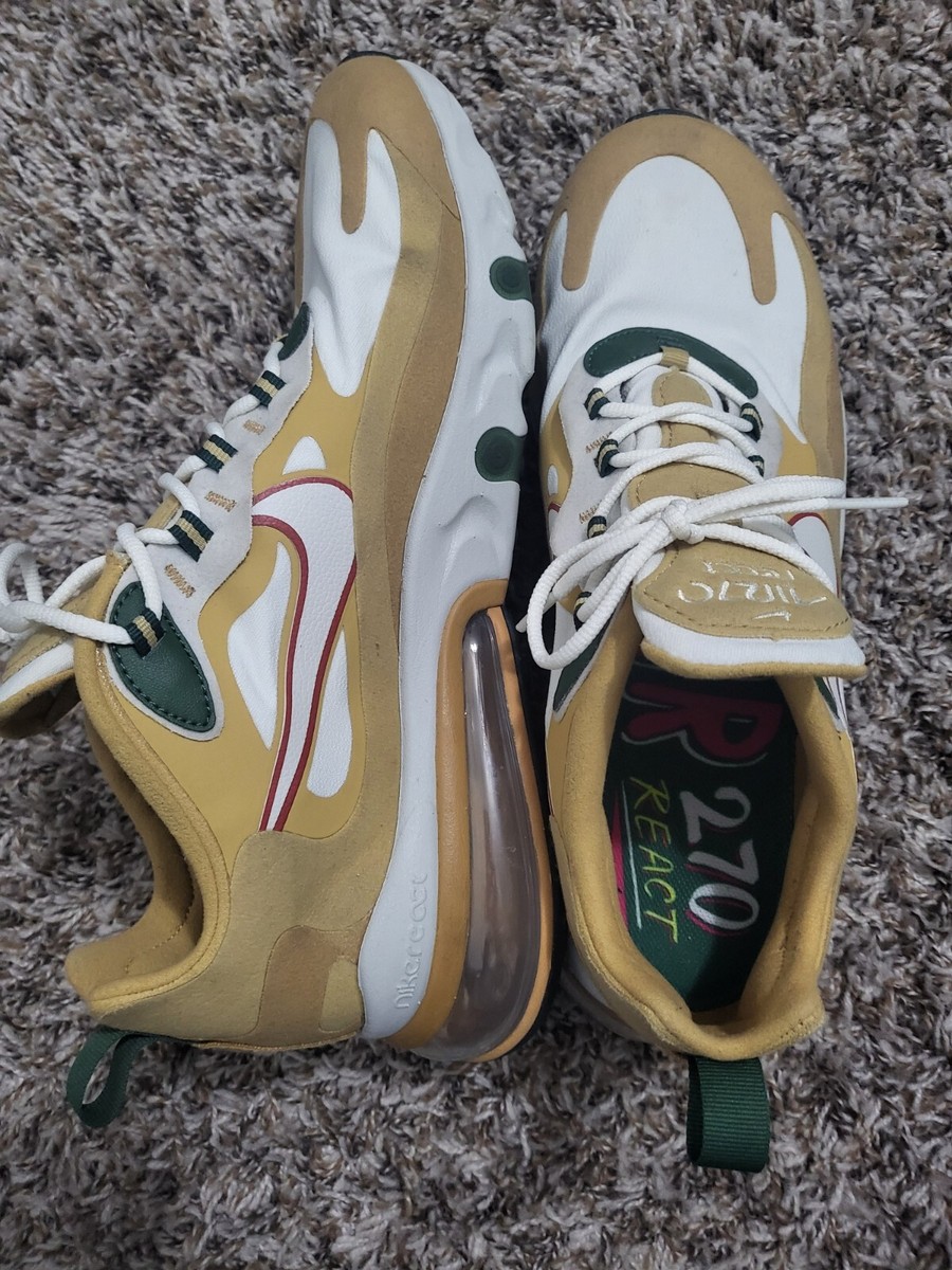 nike 270 react team gold