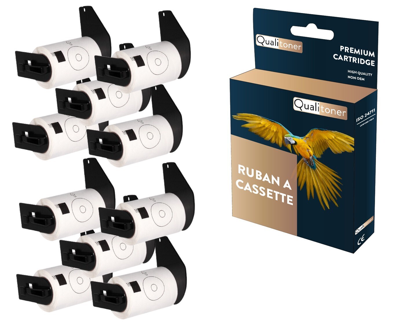 Étiquettes DK11207 58x58 mm thermiques sans encre pour Brother CD
