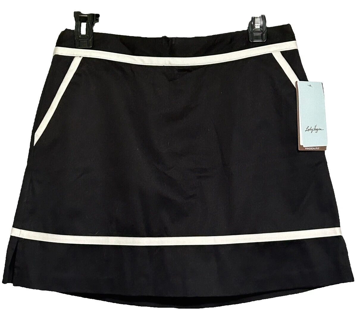Mezcla de algodón faldas y faldas short Golf Negro para Mujeres