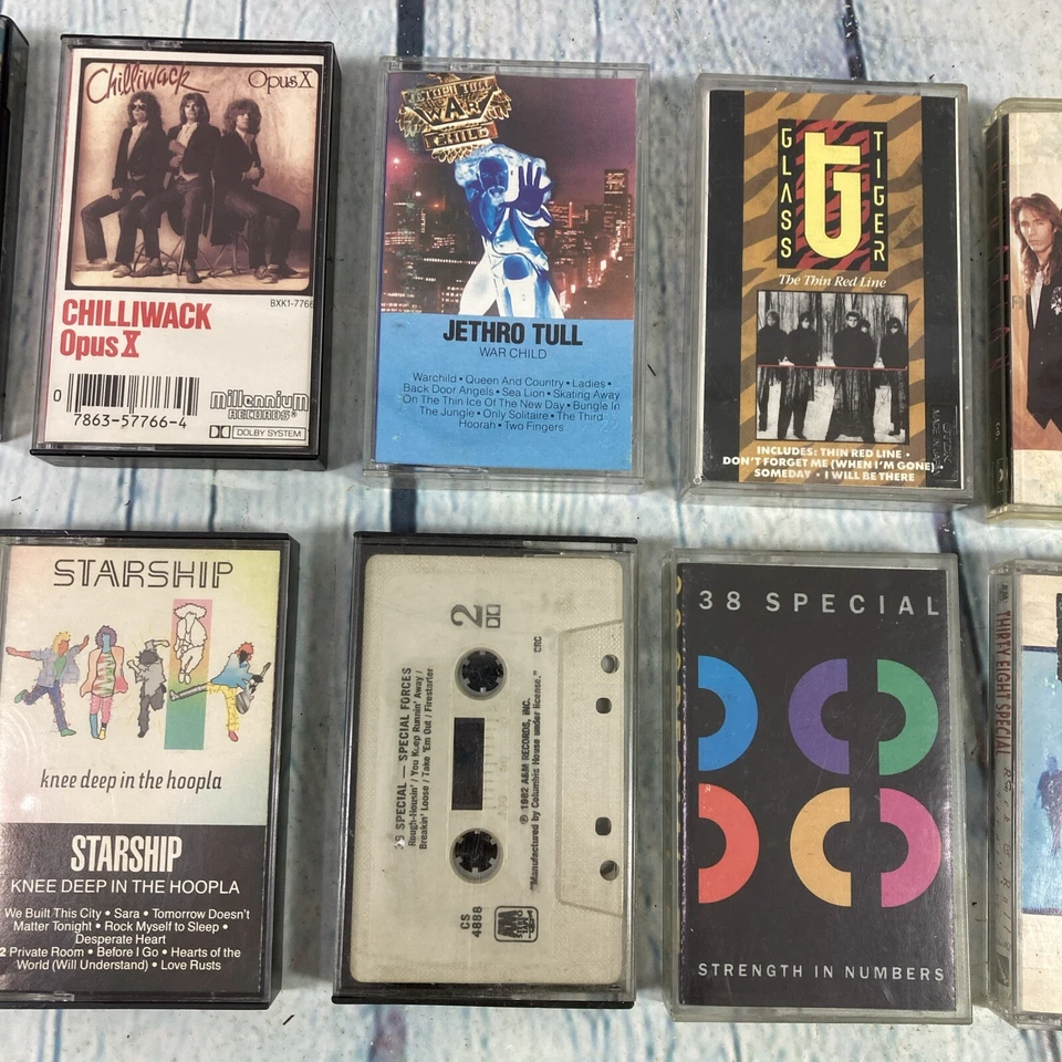 Cassette Tapes Lot of 10 Starship 38 Special Eagles Jethro Tull Glass Tiger Rock - Image 4 of 4