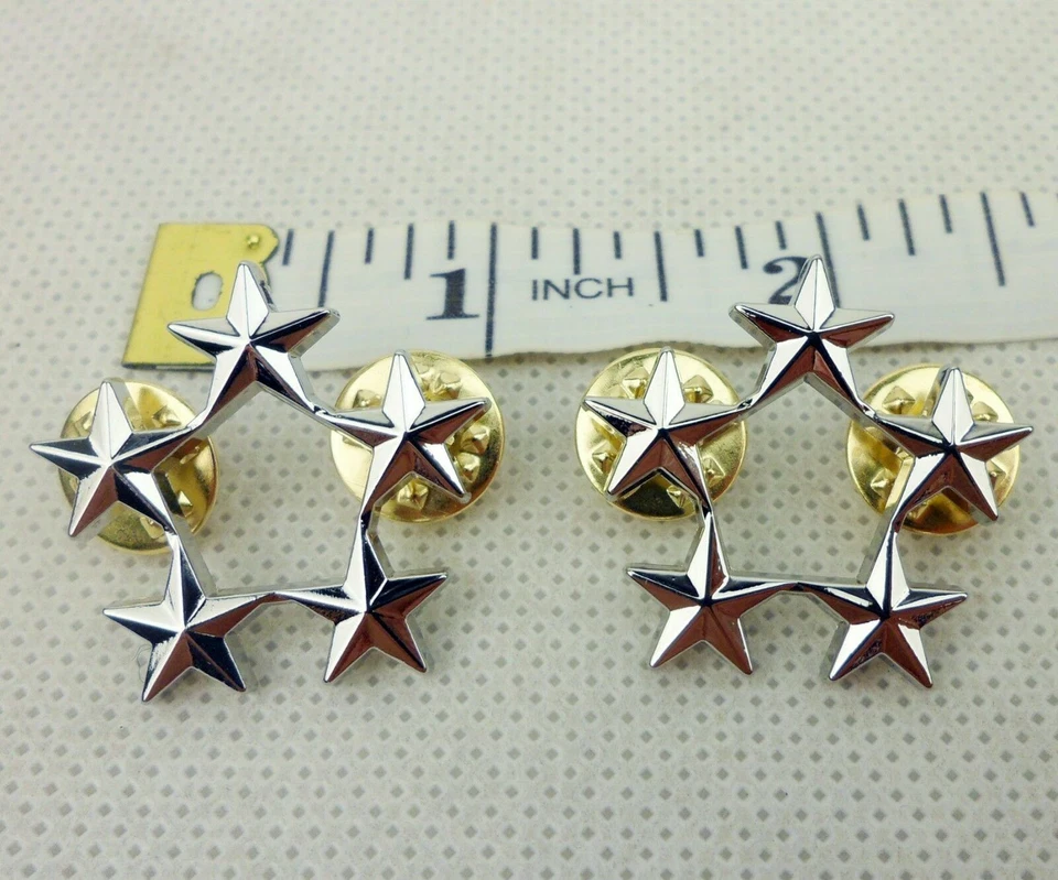  Prendedor de insignias de rango general de 5 estrellas de oficiales del ejército de los Estados Unidos Segunda Guerra Mundial - US063 Foto 2 de 4