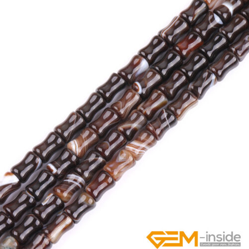 Natural Assorted Gemstone Bamboo Tube Spacer Loose Beads for Jewelry Making 15" - Picture 189 of 204