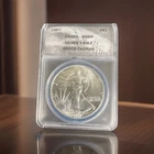 1987 $1 AMERICAN SILVER EAGLE ANACS MS69