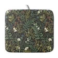 Green Plants Dish Drying Mat for Kitchen Counter 18" x 16", Plant