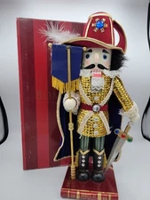 Rare Bombay Musketeer Nutcracker 15” Sequin Knight of the Realm w/ Sword W Box