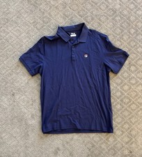 Men s Fila Navy Blue Logo Polo Golf Shirt Size M