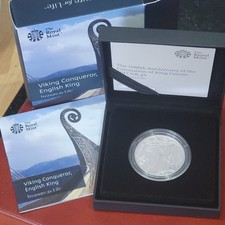 2017 UK £5 Silver Proof Coin King Canute 1000th Anniversary Royal Mint Boxed COA