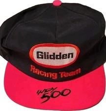 GLIDDEN RACING TEAM Indy 500 Hat Adult Adjustable Snapback Cap USA MADE Vintage
