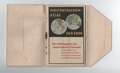 Westentaschen-Atlas der Erde Vogel-Verlag Pössneck Taschenatlas Seltene Epoche
