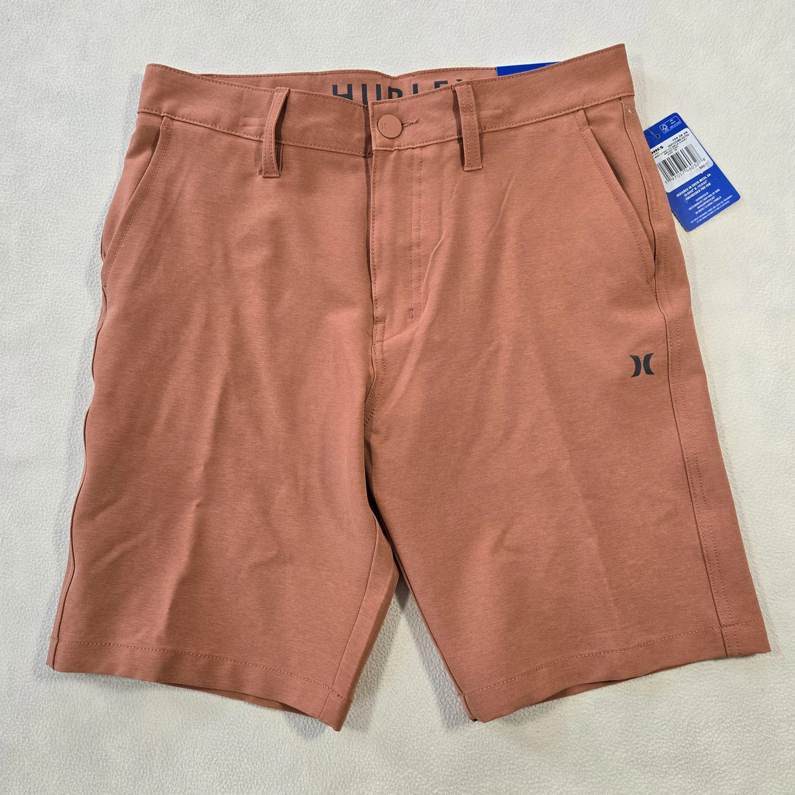 Hurley Shorts Mens 28 Brown Quick Dry Hybrid Walkshort Chino Stretch Casual