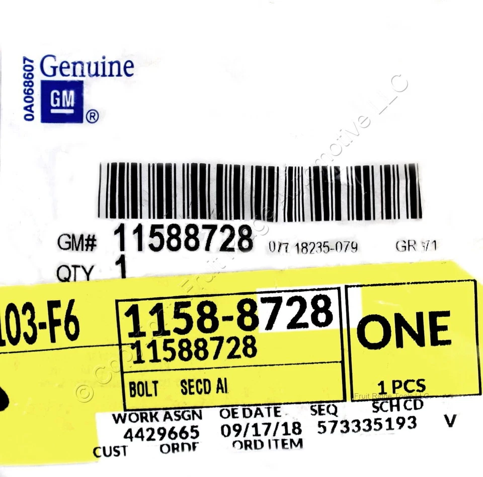 GM 11588728 Bolt Heavy Duty Hex Acorn Flange Head for 2005-19 CTS 2019-24 Blazer - Imagem 4 de 4