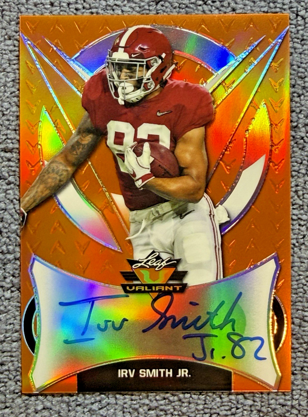 Irv Smith Jr. Leaf Flash Autographs #BAISJ Orange