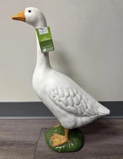 VIRAL Mainstays Large White 20"H Dress Up Goose Garden Statue Yard Decor NEW