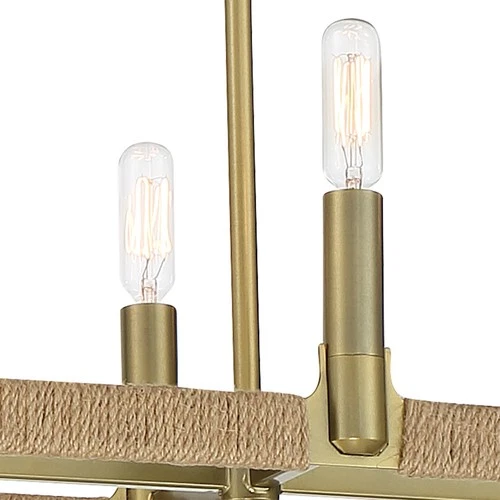 Minka Lavery 3868 Windward Passage 8 Light 41"W Linear Chandelier - Brass - Picture 4 of 8