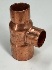 NIBCO 3/4" x 1/2" x 1/2" CTS Copper Solder Joint (Sweat) Reducing Tee