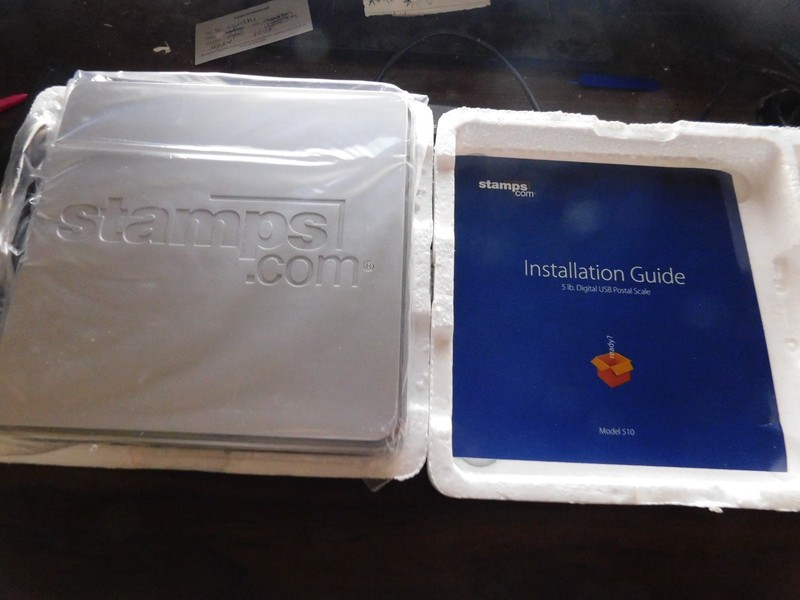 Stamps.com 5lb Postal Scale Silver Model 510 With USB Cable
