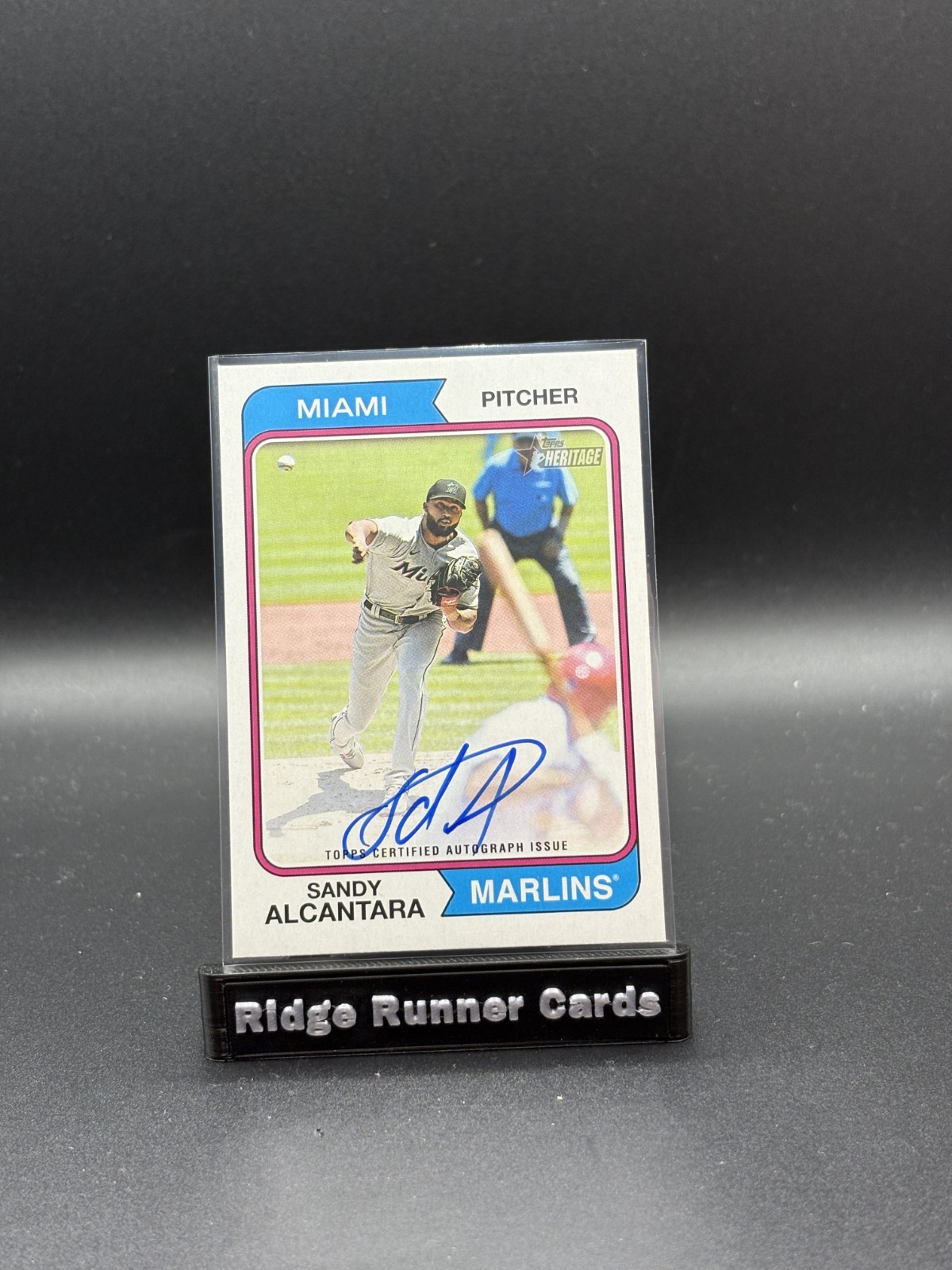 2023 Topps Heritage SANDY ALCANTARA Real One Autograph MARLINS