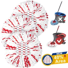 Upgraded mop Refill for O Cedar 3 Pack Spin Heads Replacements Compatible with O