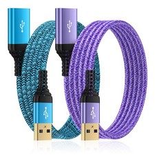 USB Extension Cable USB3.0 High Speed Data 10ft 2 Pcs Keyboard Mouse Printer