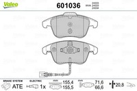 Bremsbelagsatz Scheibenbremse Valeo 601036 FüR VW Seat Audi Tiguan Q3 Sharan 7N2