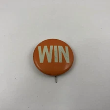 Vintage 1960's WIN Political Campaign Button, Pinback