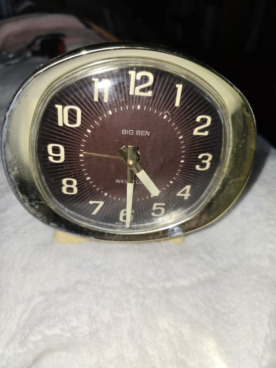 Vintage 1970s Westclox Big Ben Alarm Clock Glows In The Dark 5