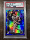 Shohei Ohtani  2025 Topps Holiday Blue Metallic Holiday Lights PSA 9 Dodgers