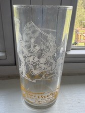Vintage DAVY CROCKETT Hero of the Alamo 1786-1836 Tumbler 12 oz Drinking Glass