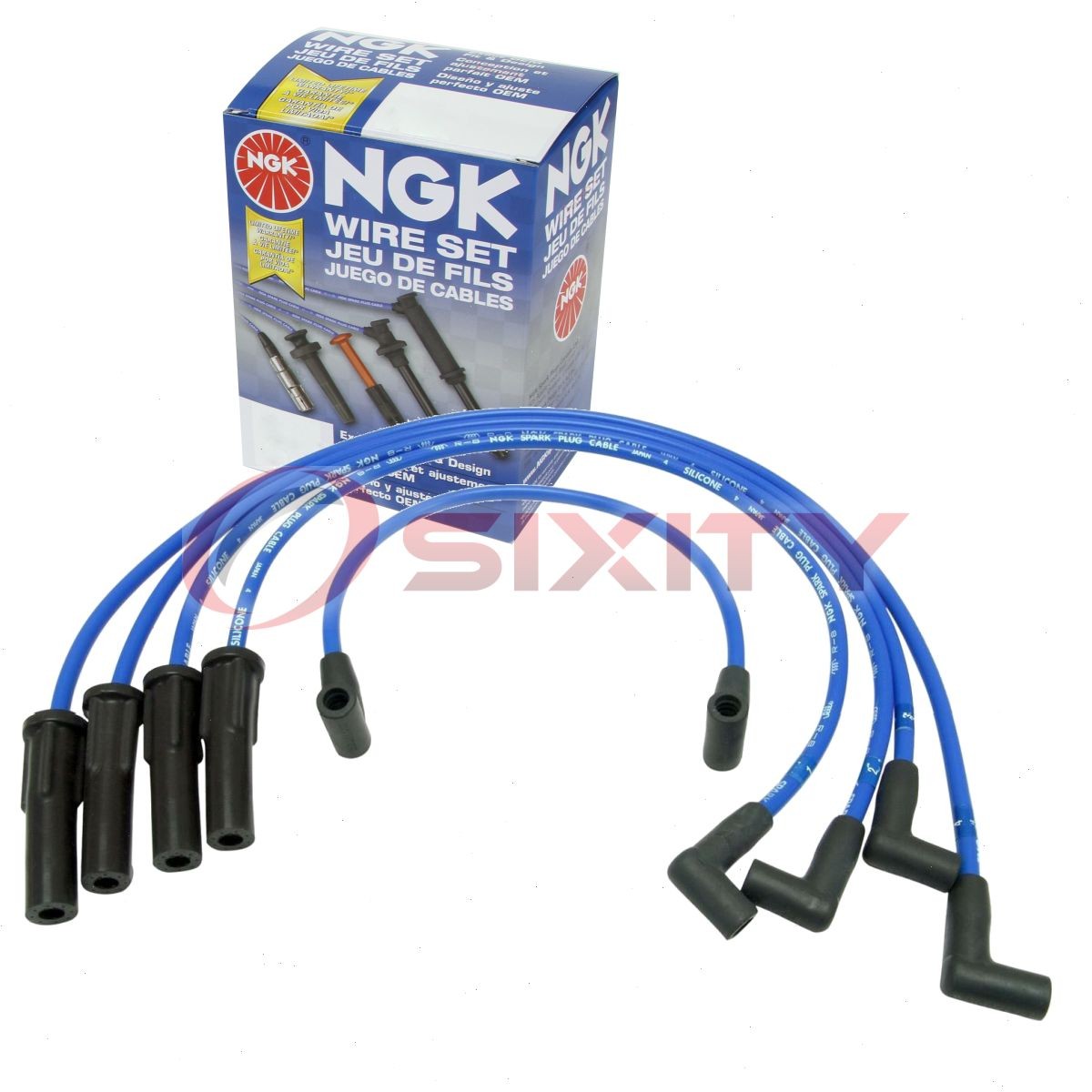 NGK 52293 RC-FDZ004 Spark Plug Wire Set for CH464 96052 9300 9166 86052 vh