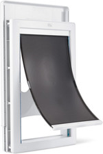 Adjustable Plastic Dog and Cat Door, Large, 20.00    X 13.31    X 4.45   , White an