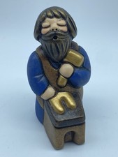 THUN, Presepe Classico Fabbro. Altezza 8,5 cm. Blu.