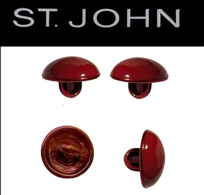 St John Knits (0.4 Inch) Brick Red Enamel Round Replacement Buttons