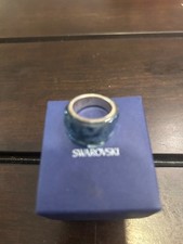 SWARVOSKI NIRVANA COBALT BLUE CRYSTAL RING SZ 7