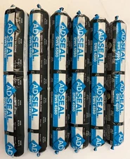 Lot of 6 ADSEAL DWS 4580 Series Black Silicone Construction Sealant – 100% RTV