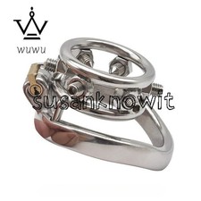 Stainless Steel Male Chastity Device Metal Screw Chastity Cage Lock Belt Men