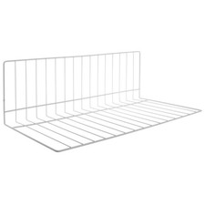HUBERT&reg; L Shape White Wire Shelf Divider - 24"L with 12" and 8" Sides