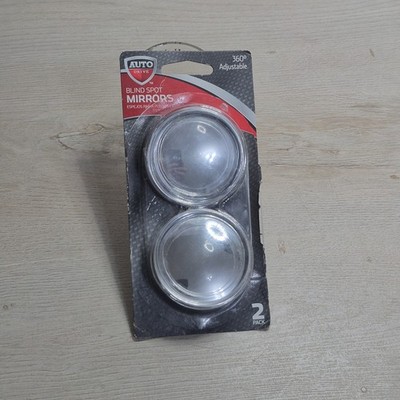Auto Drive 2-PK ROUND  BLIND SPOT MIRRORS 360 DEGREE ADJUSTABLE