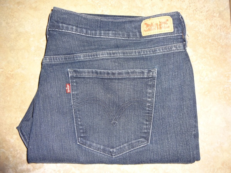 Levi's 505 Regular Fit Straight Leg Women's Blue Jeans 16M 33x32 Blue Denim