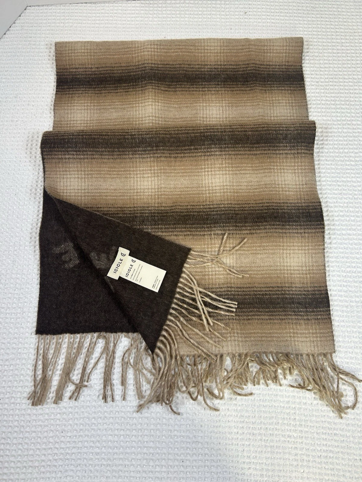 ICICLE scarf natural fiber collection Camel Hair Yak Wool