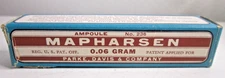 MAPHARSEN Parke Davis Syphilis Treatment Apothecary Pharmacy Ehrlich Vial Box